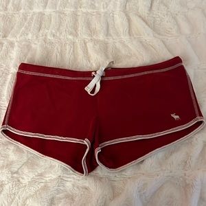 Abercrombie and Finch, red, pajama shorts,